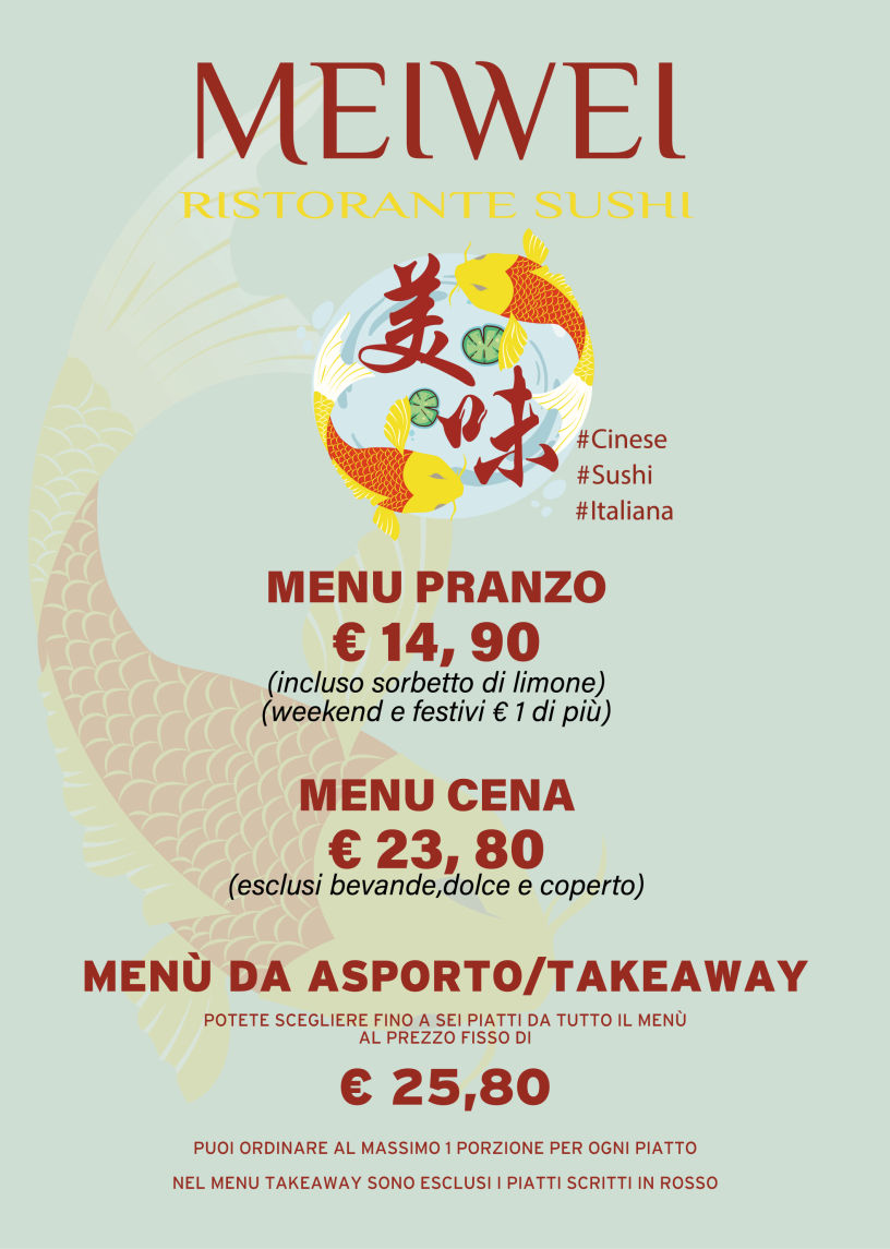 MeiWei Sushi Avigliana Menù da Asporto